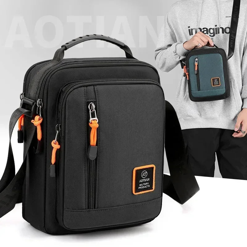 Compact High-Quality Nylon Men's Messenger Bag