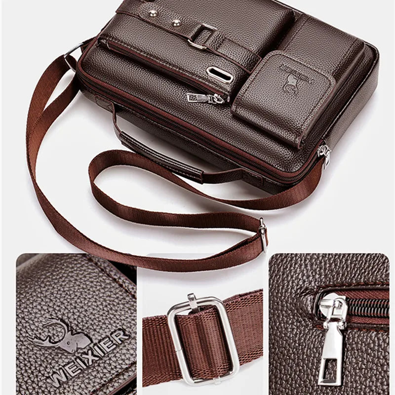 Elegant Handbag: PU Leather with Organized Compartments