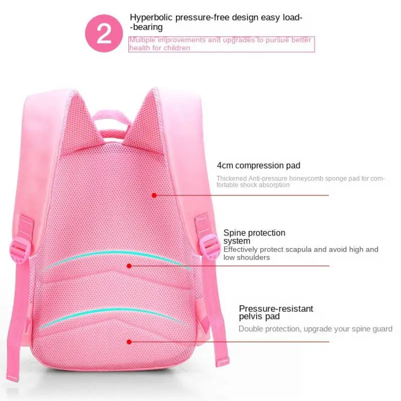 Cute Pink School Backpack For Girl Student Teenagers School Bag Set Children Backpack With Pencil case