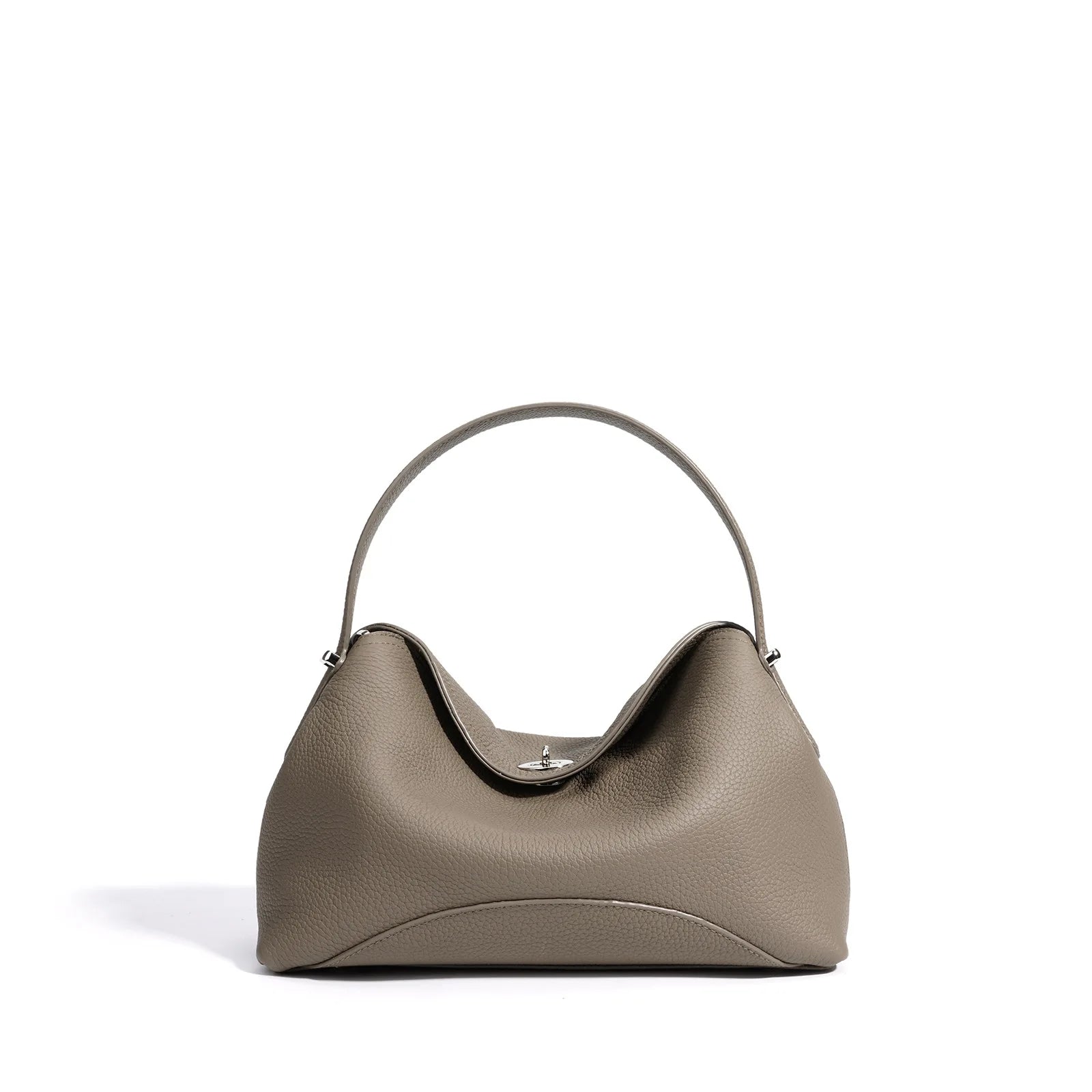 Arlette Genuine Leather Hobo Shoulder Bag – Minimalist Soft Tote