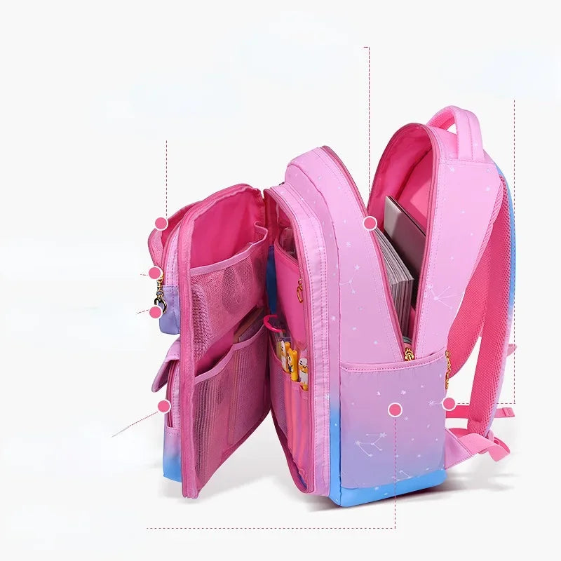 Enchanted Sky School Backpack Set - Magical Pink Gradient