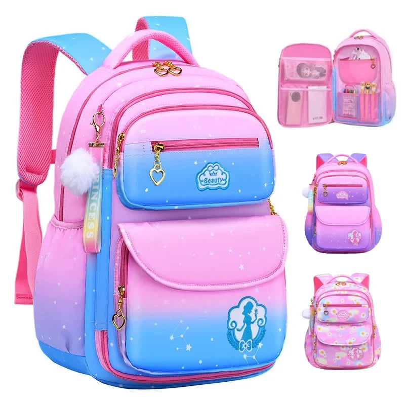 Enchanted Sky School Backpack Set - Magical Pink Gradient