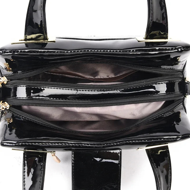 Elegant Croc Charm Shoulder Bag