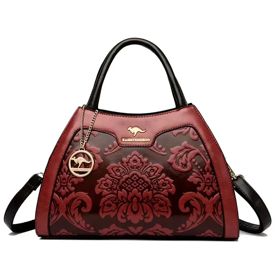 Regal Tote-Handtasche aus geprägtem Leder