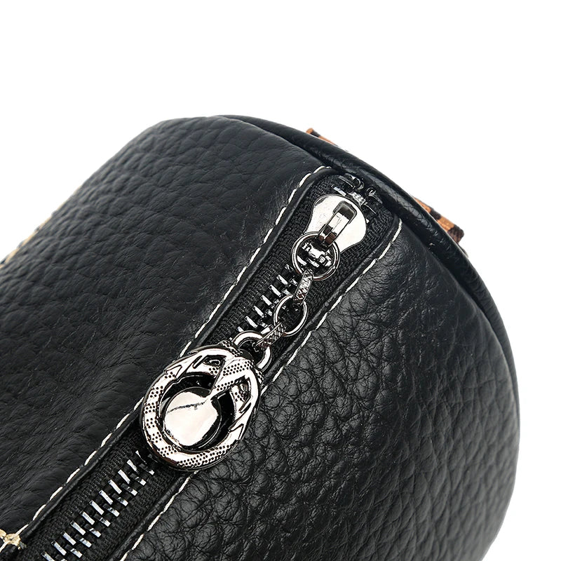 Chic Contrast Luxury Leather Crossbody Bag