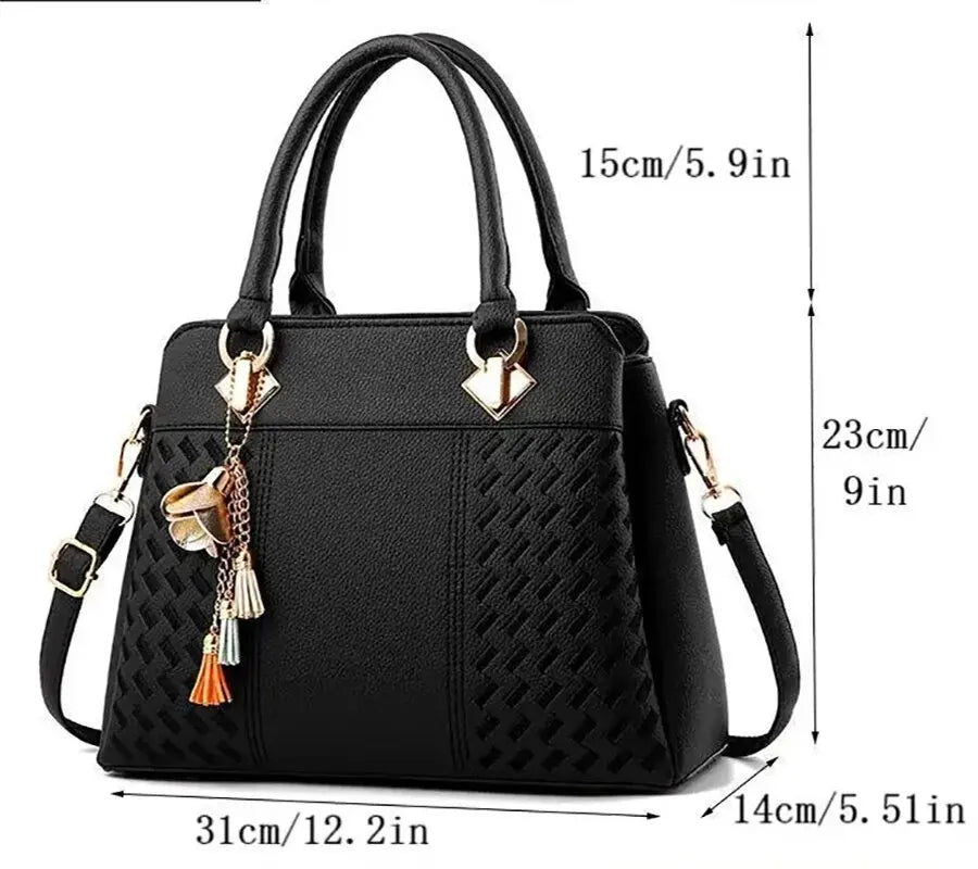 Elegant Korean Style Tassel Handbag – Chic Shoulder Crossbody Bag
