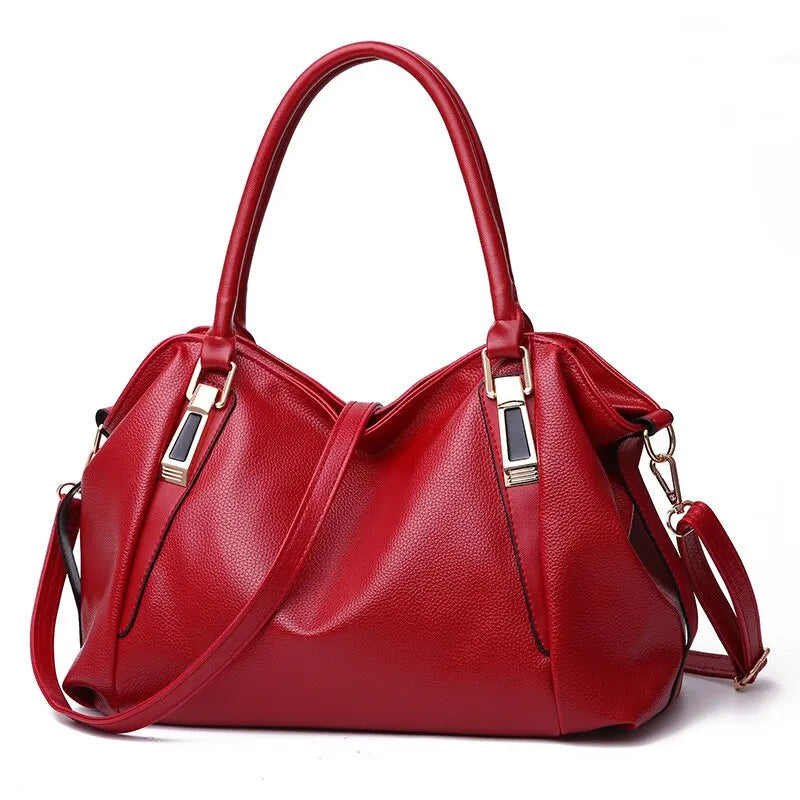 Soft Leather Casual Shoulder Bag – Spacious & Stylish Tote for Everyday Use
