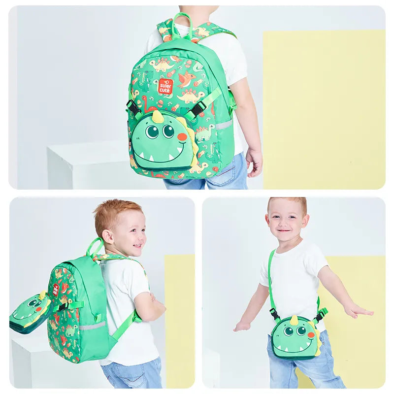 Dino Adventure Waterproof Backpack - Prehistoric Fun for Kids