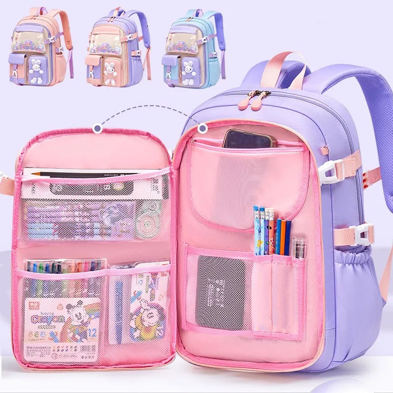 Pastel Dream Primary School Backpack - Kawaii Chic