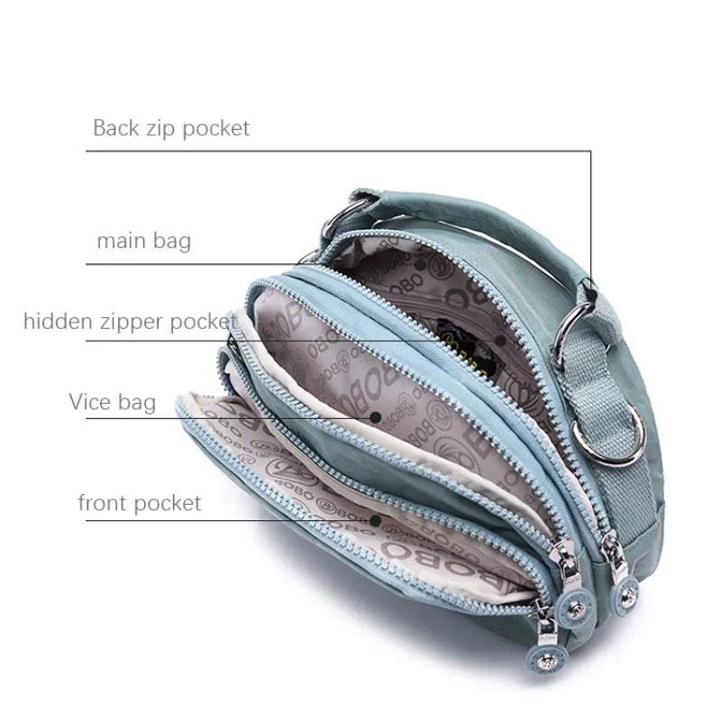 Chic Sky Blue Crossbody Bag – Elegant & Versatile Companion