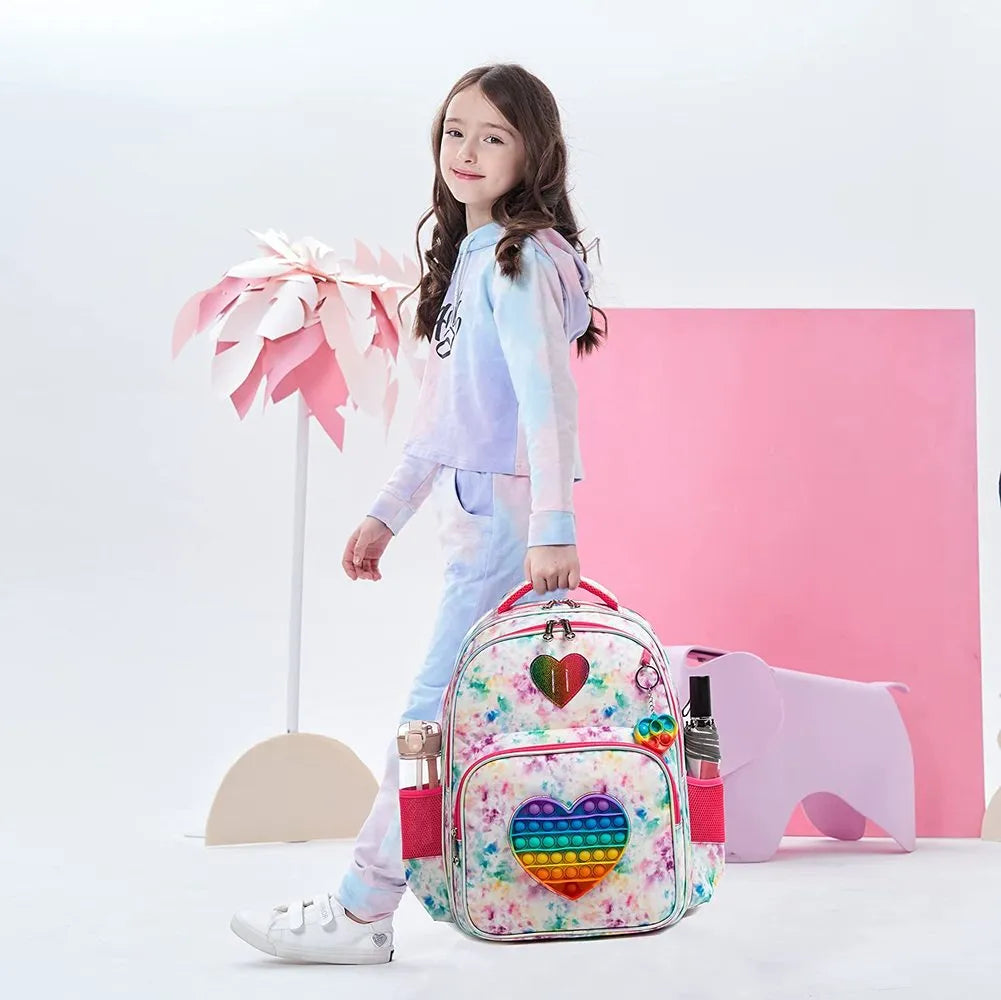 WhimsyArt Girls' Backpack Set - Pastel Dream Edition