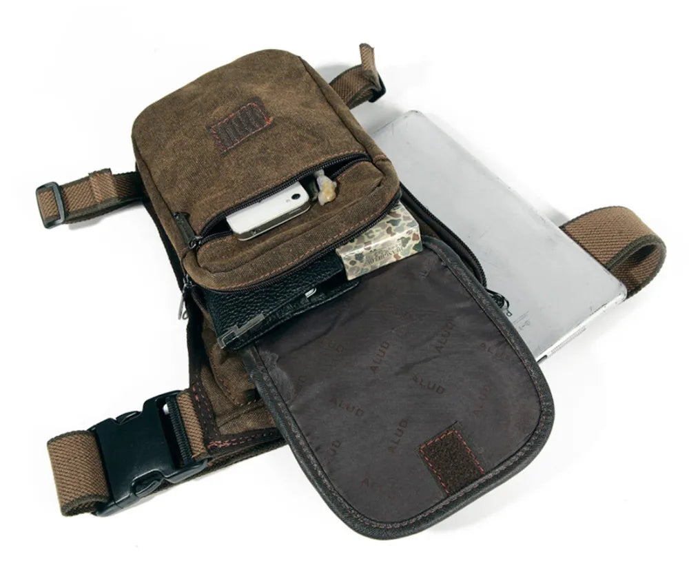 Tactical Military Drop Leg Bag in Deep Coffee