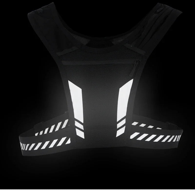 Universal Lightweight Reflective Running Vest with Mobile Phone and Card Pockets