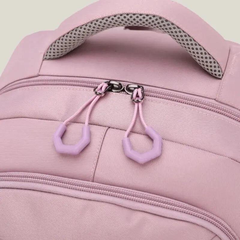 Multi-Pocket Water-Resistant Nylon Backpack for Women