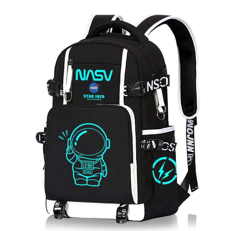 Futuristic Noctilucent Space-Themed Backpack