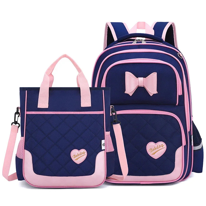 Chic Bow-Accented School Bag Set