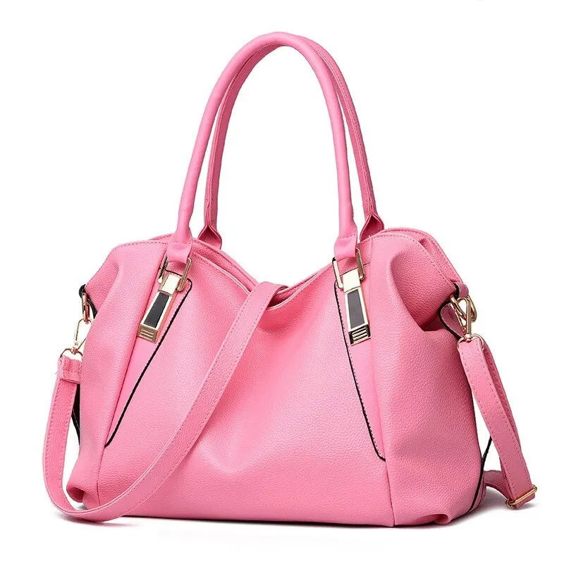 Soft Leather Casual Shoulder Bag – Spacious & Stylish Tote for Everyday Use