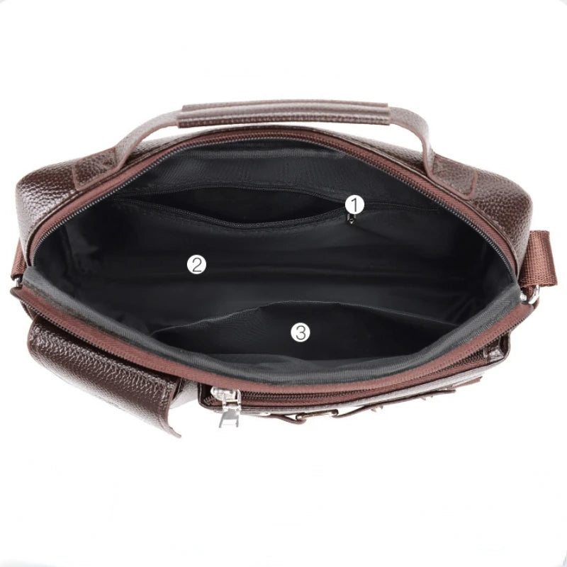 Executive Classic Leather Messenger Bag