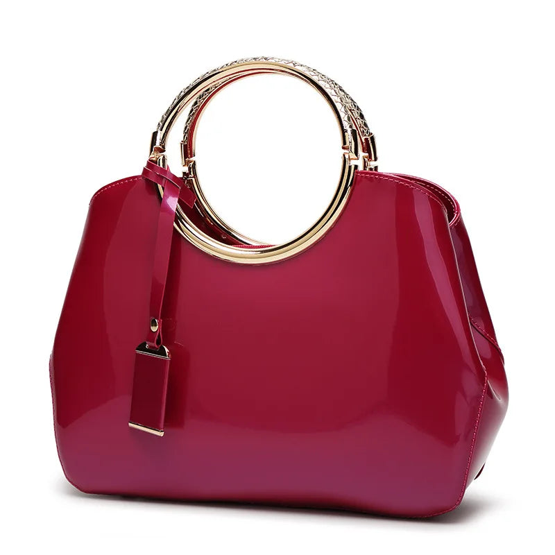 Elegant High-Quality Women's Patent Leather Handbag - Chic and Stylish Design