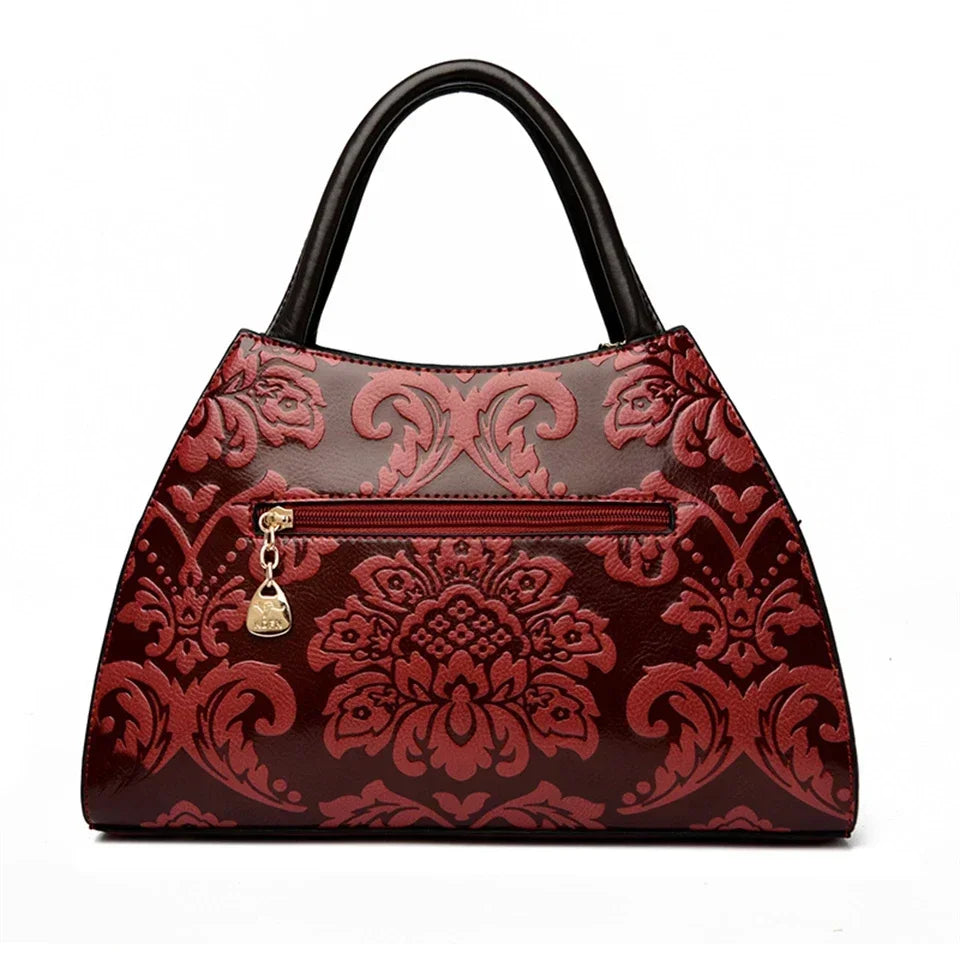 Regal Tote-Handtasche aus geprägtem Leder