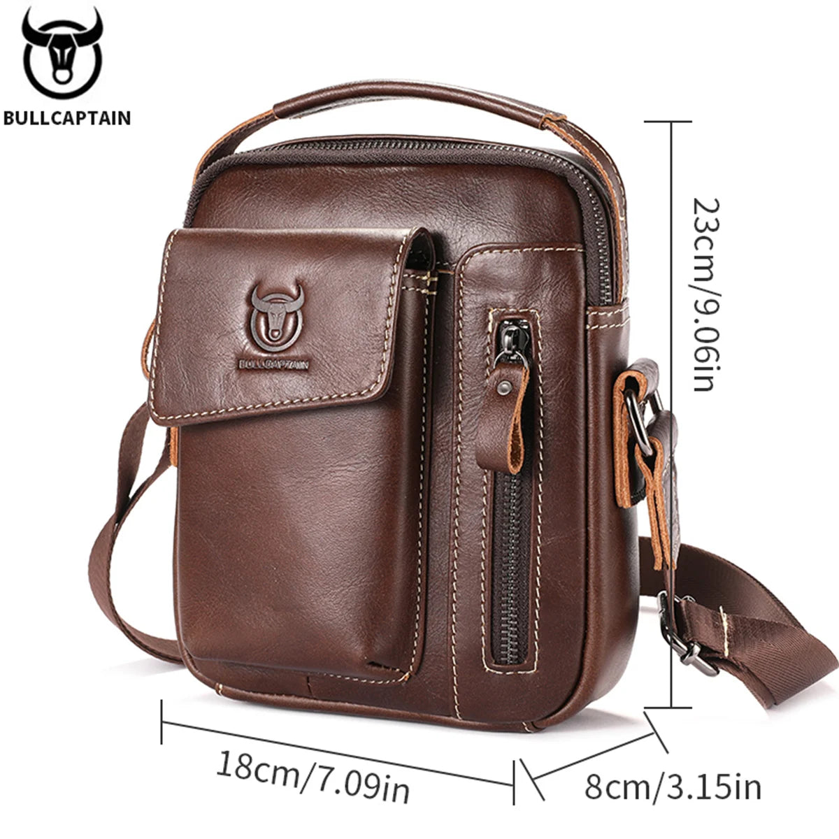 Sophisticated Leather Phone Shoulder Bag