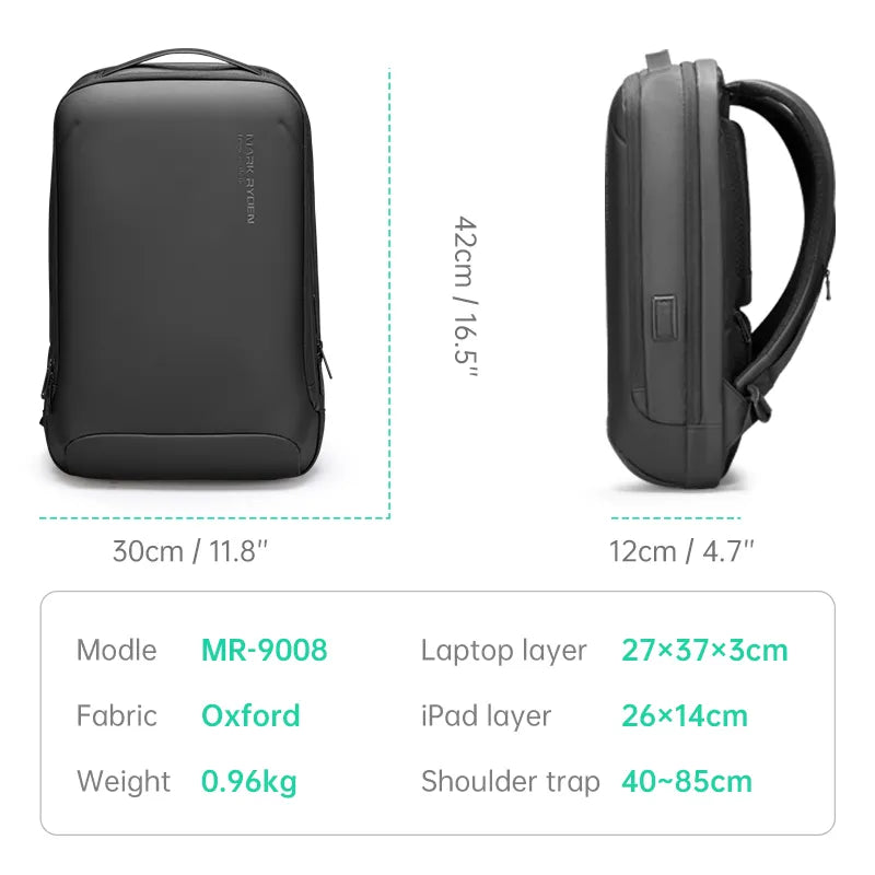 Sleek Minimalist Business Laptop Backpack