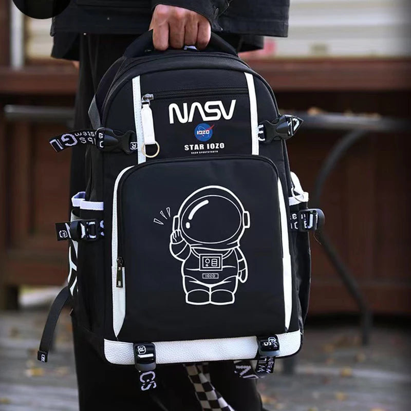 Futuristic Noctilucent Space-Themed Backpack