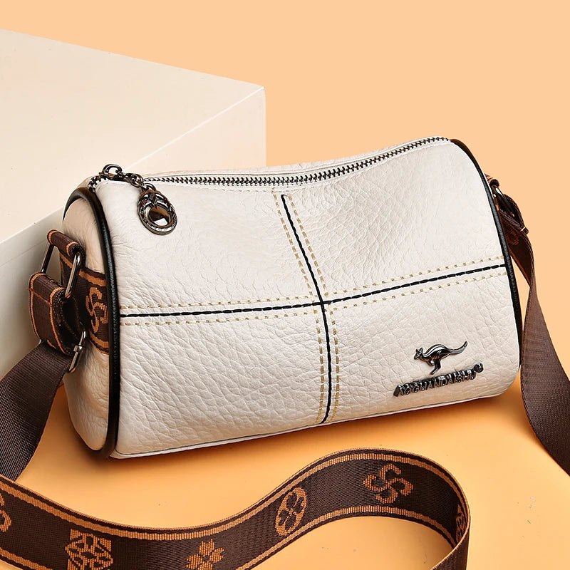 Chic Contrast Luxury Leather Crossbody Bag
