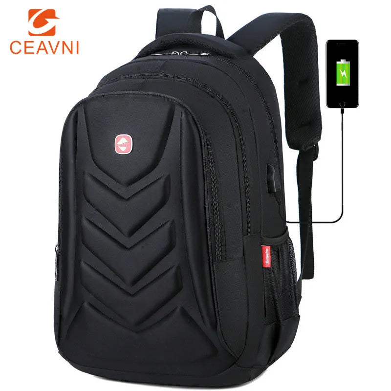 Durable Business Laptop Backpack with USB Charger - Waterproof & Spacious