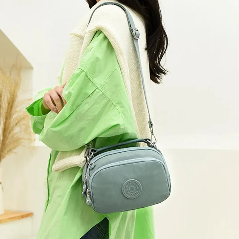 Chic Sky Blue Crossbody Bag – Elegant & Versatile Companion