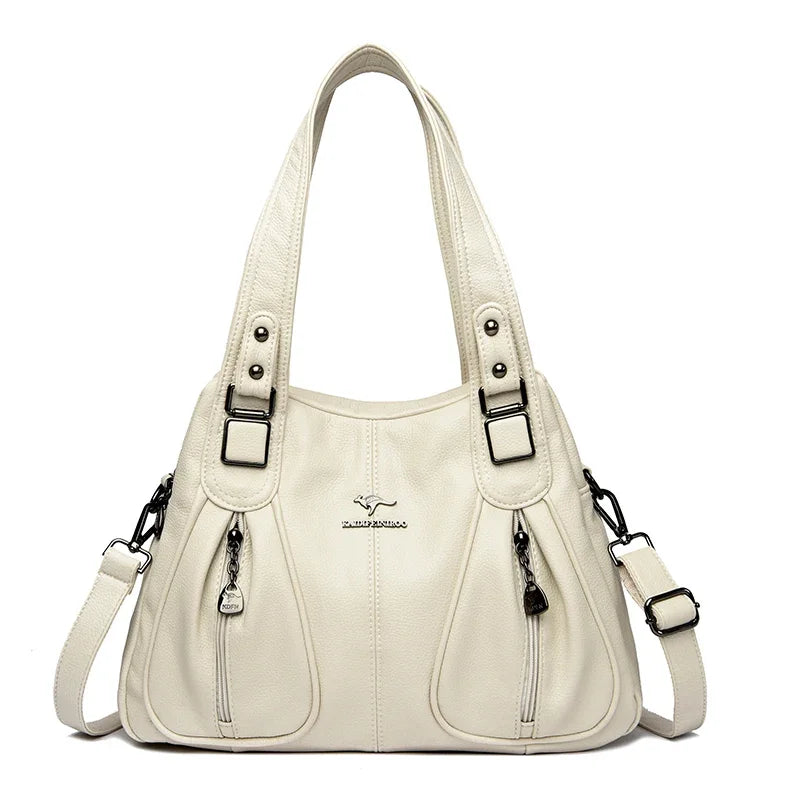 Luxury Casual Tote Bag – Soft PU Leather Shoulder Handbag