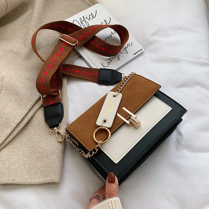 Chic Contrast Messenger/Shoulder Bag