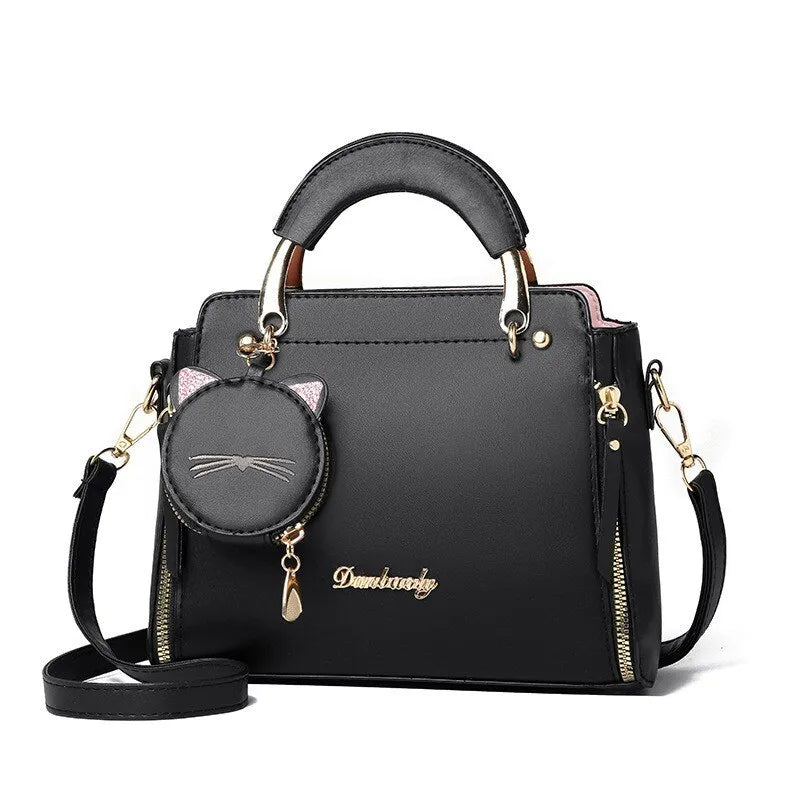 Playful Cat Satchel: Whimsical Chic