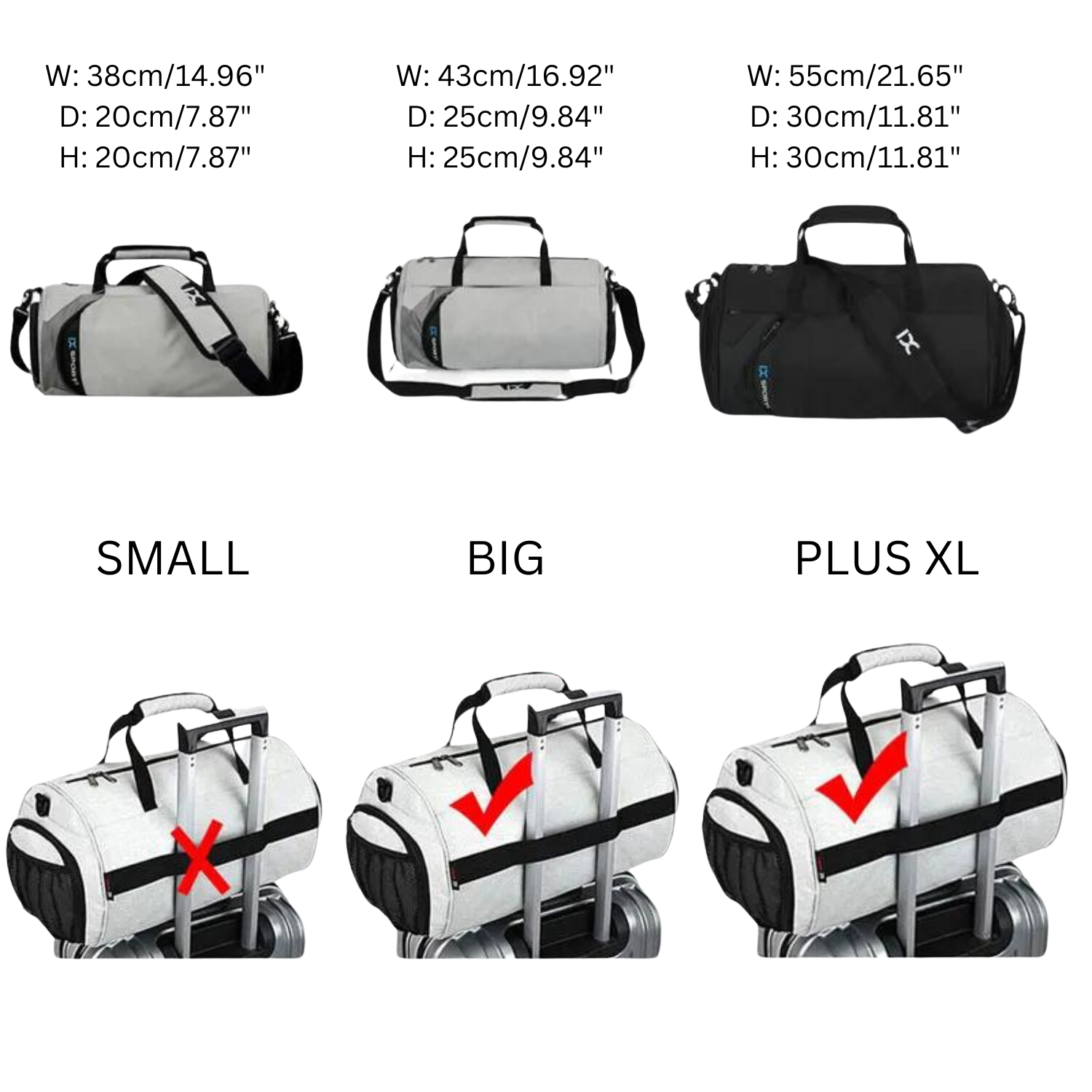 Voyager's Compact: Streamlined Travel Duffle with Shoe Compartment