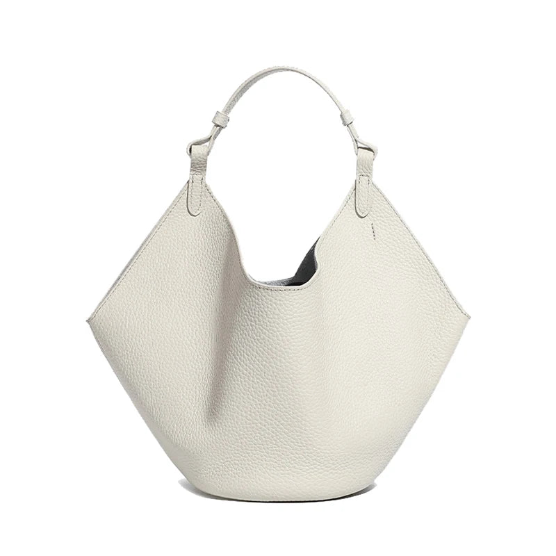 White handbag on a white background