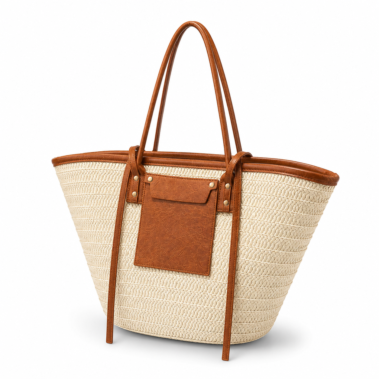 California Coast Tote – Elegant Woven Shoulder Bag