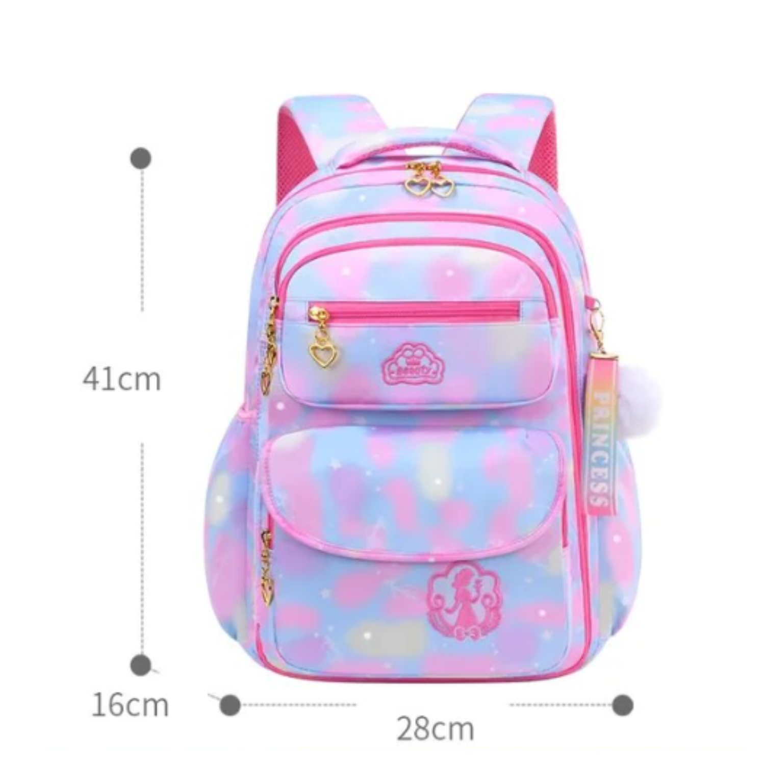 Enchanted Sky School Backpack Set - Magical Pink Gradient