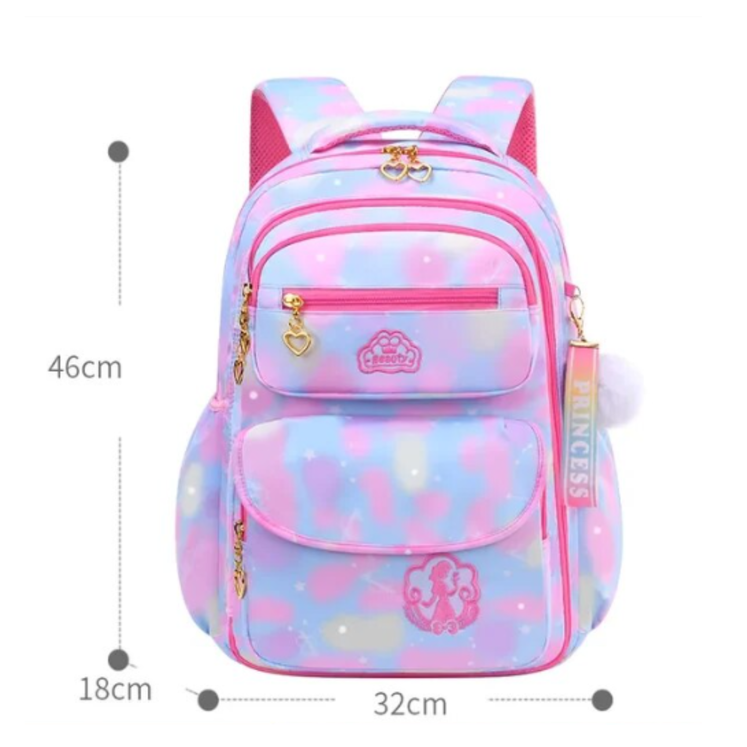 Enchanted Sky School Backpack Set - Magical Pink Gradient