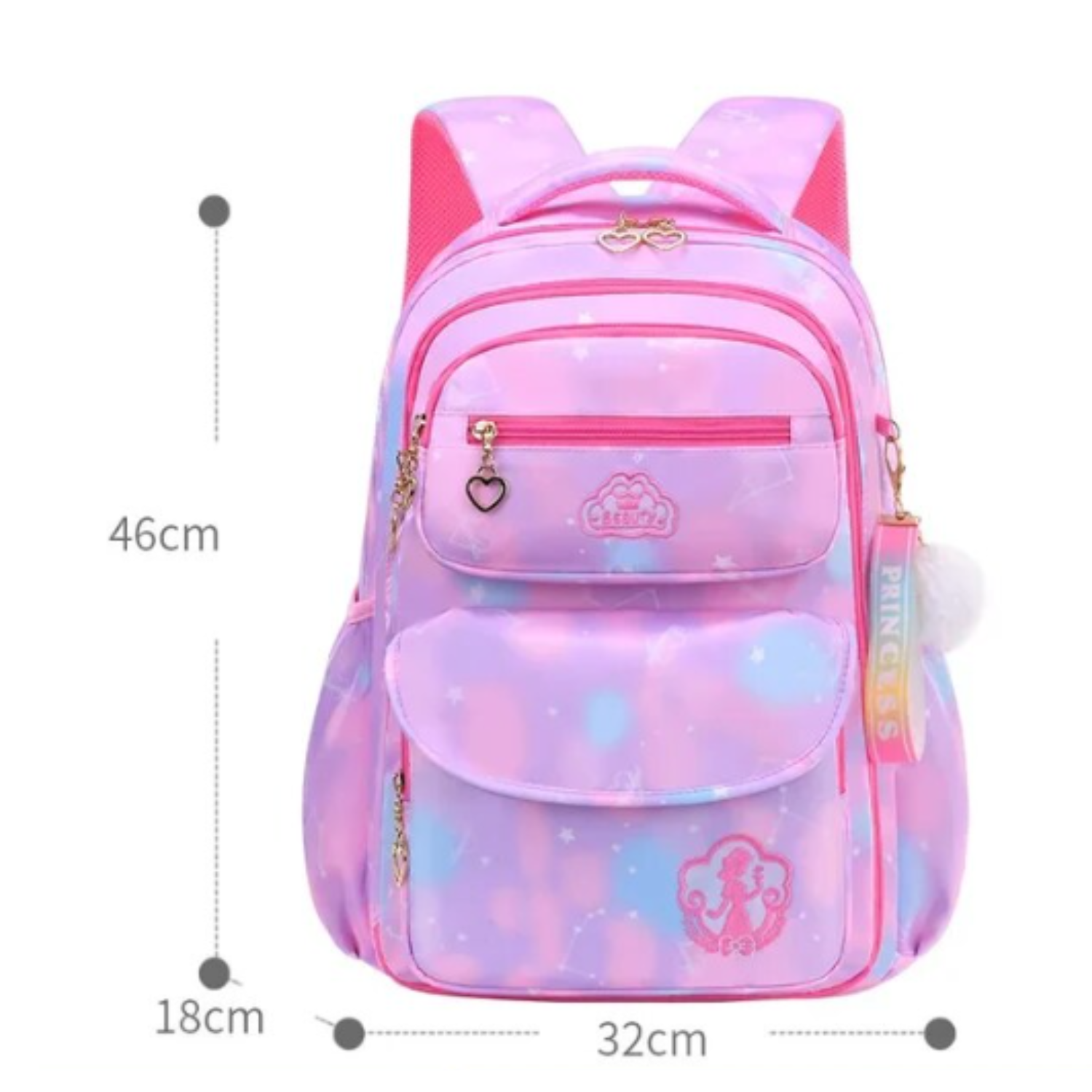 Enchanted Sky School Backpack Set - Magical Pink Gradient