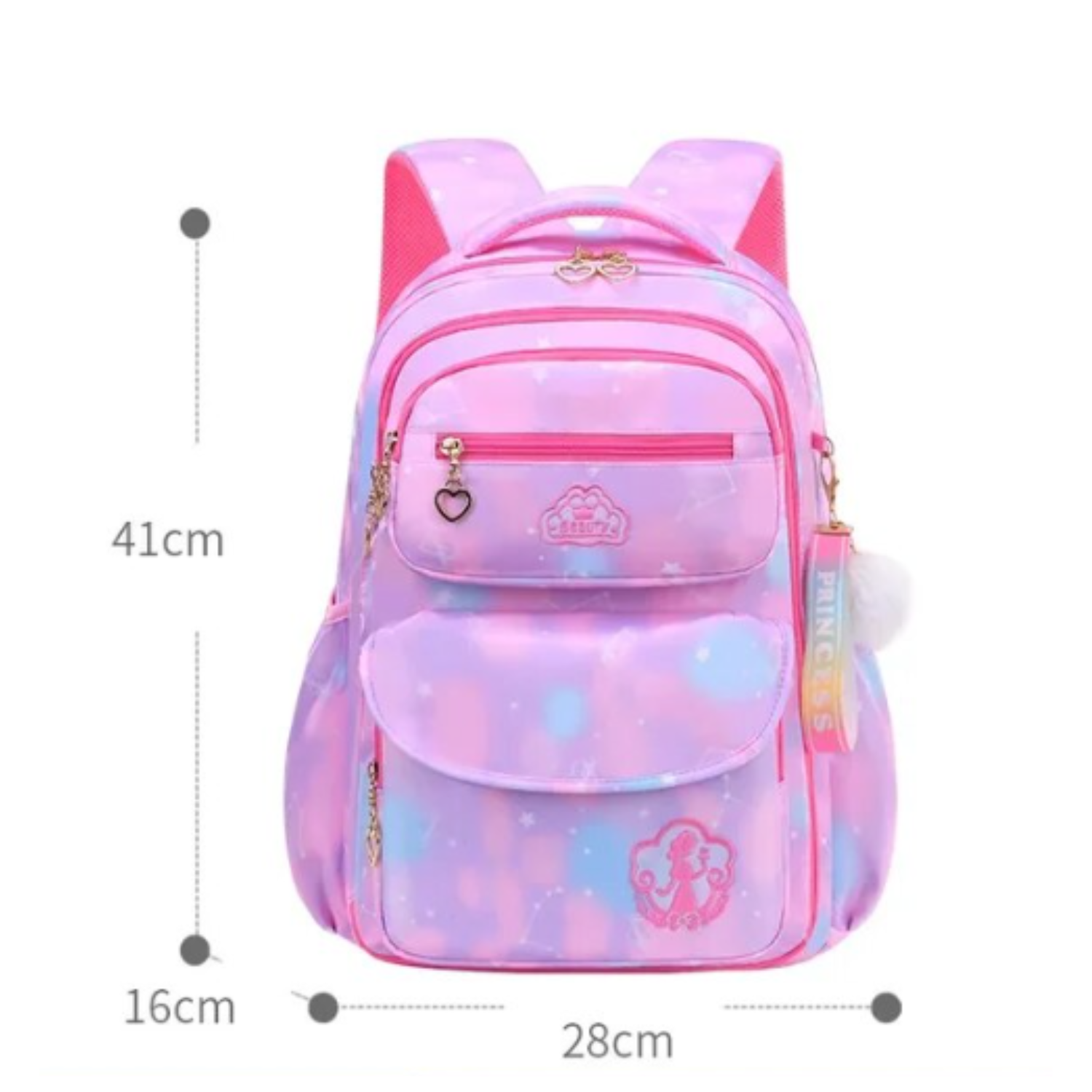 Enchanted Sky School Backpack Set - Magical Pink Gradient