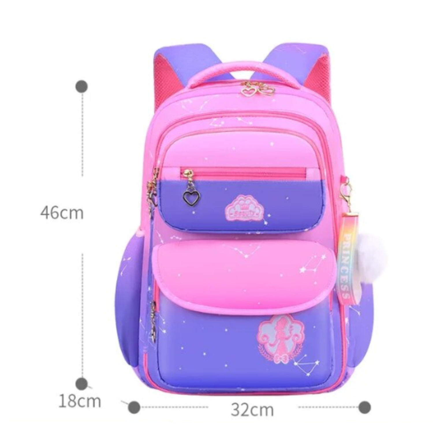 Enchanted Sky School Backpack Set - Magical Pink Gradient