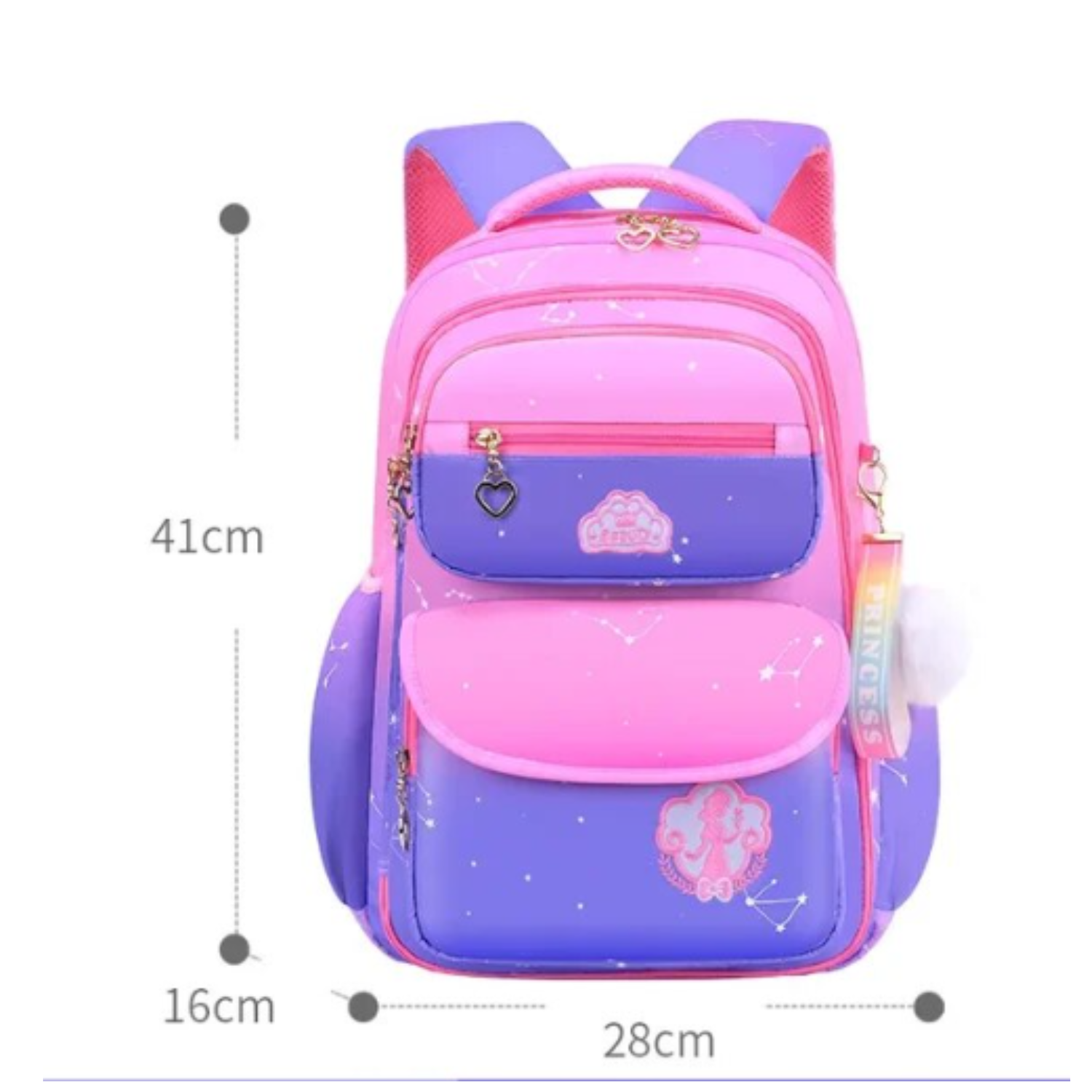 Enchanted Sky School Backpack Set - Magical Pink Gradient