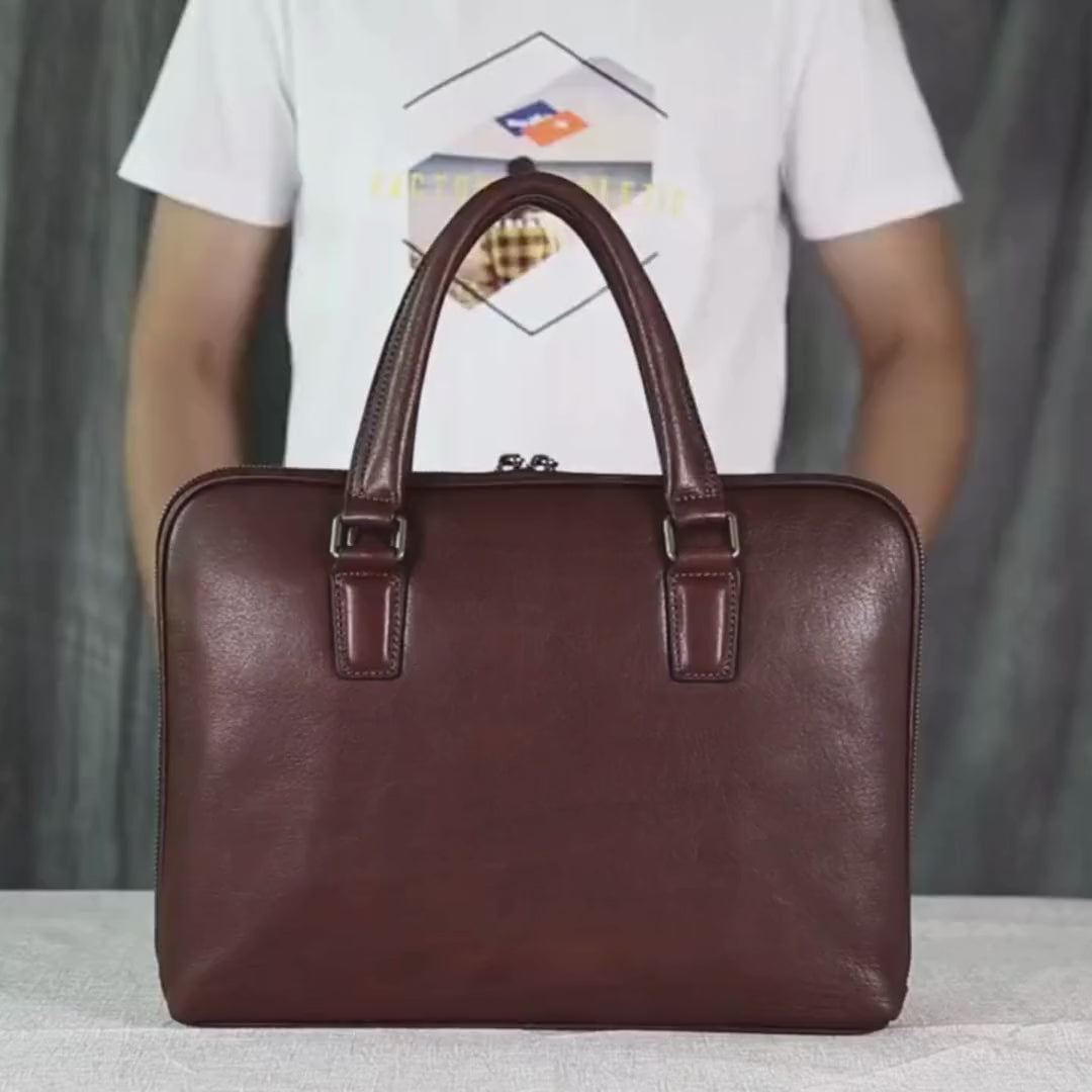 mercer leather briefcase