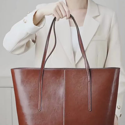 brown tote bag video