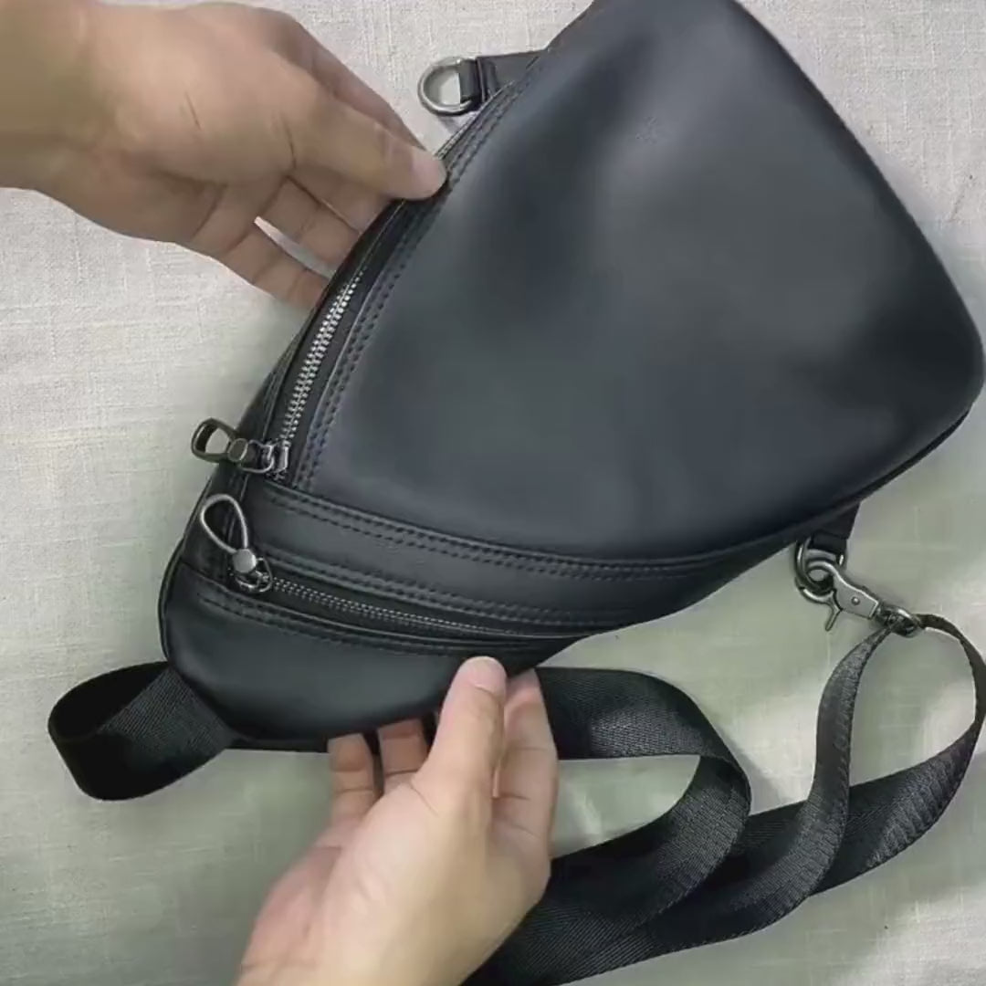 vaughn leather sling bag