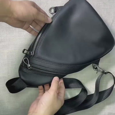vaughn leather sling bag