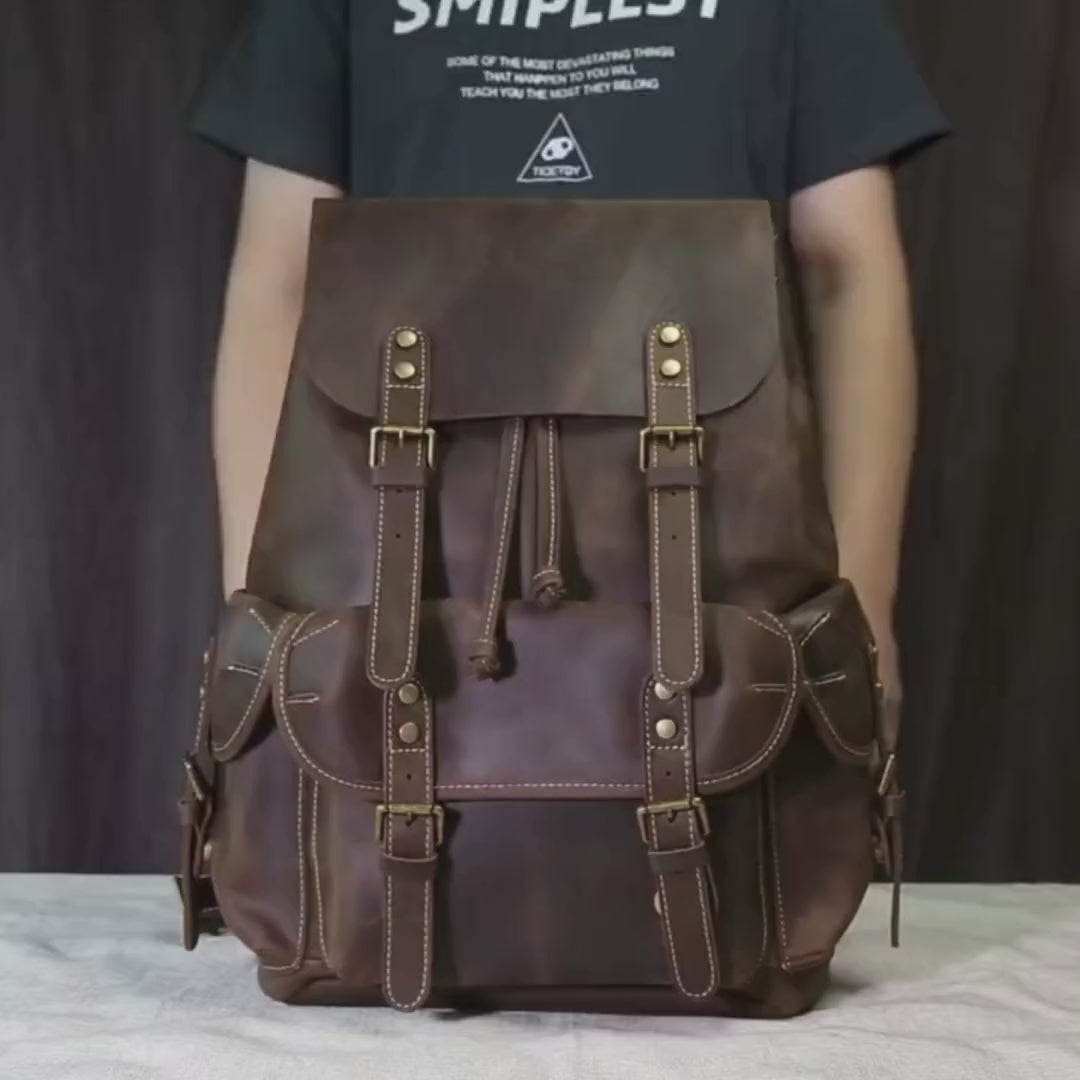 wilder leather backpack