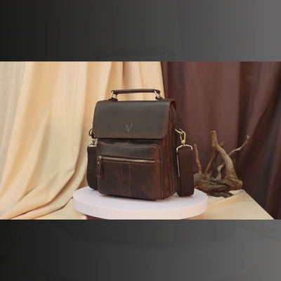 men's brown bag crossbody video
