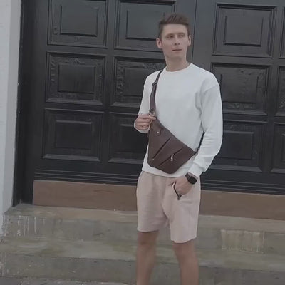 weston leather sling bag
