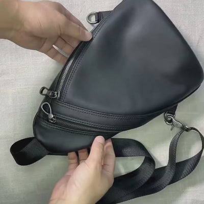 video black chest bag